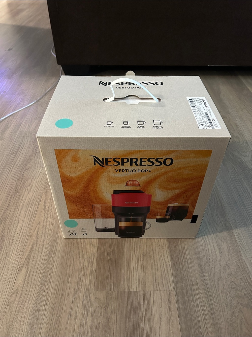 Nespresso Vertuo Pop+ Coffee Machine - in mint green /teal
